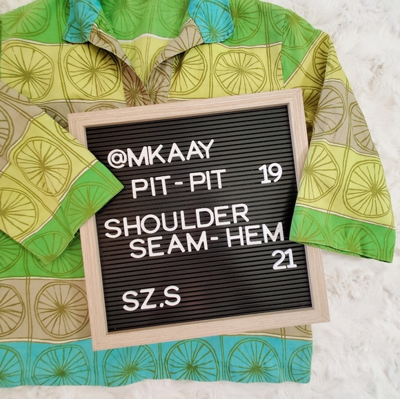 VINTAGE Playdeck Bullocks Wilshire fruit slice graphics Small EUC Tropical retro - Picture 7 of 8